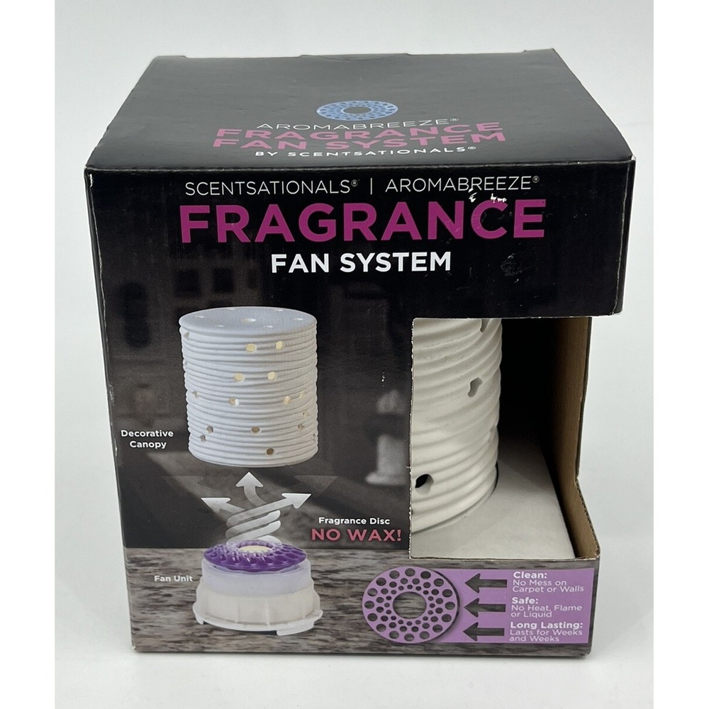 NEW ScentSationals AromaBreeze Fragrance Fan System Lillian LED Light
